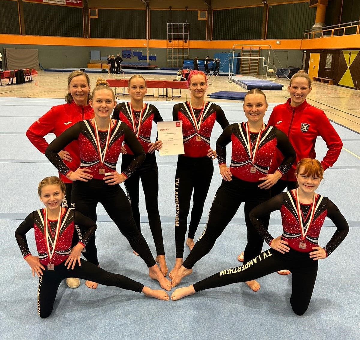 Hessische Mannschaftslandesfinals mit den Leistungsturnerinnen des TV Lampertheim